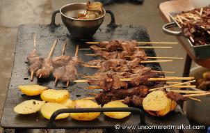 Grilled Anticuchos (Beef Heart...yum)